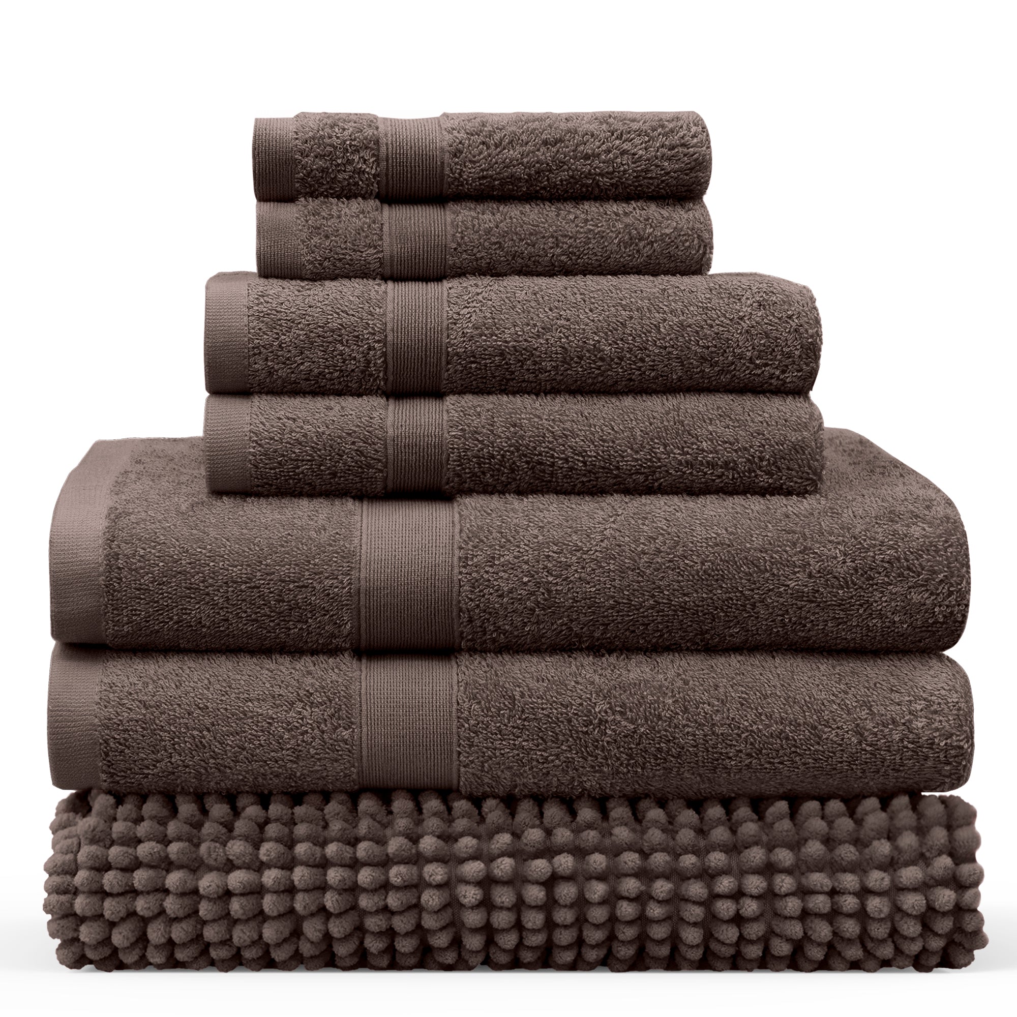 Bathroom towel discount and mat sets