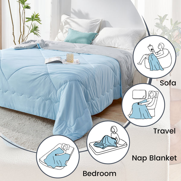 LINENOVA Double-side Cooling Comforter Soft & Silky Blanket