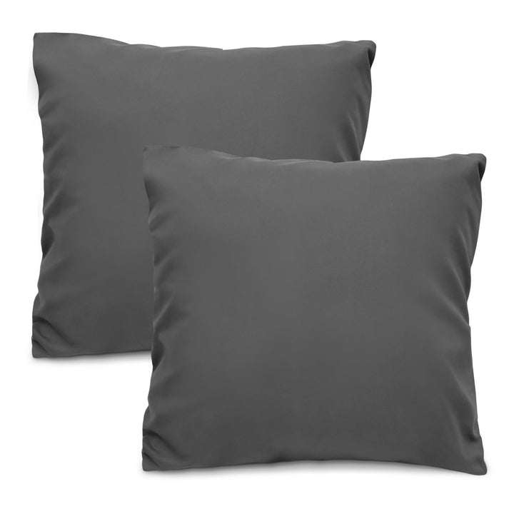 LINENOVA Microfibre Pillowcases European Dark Grey