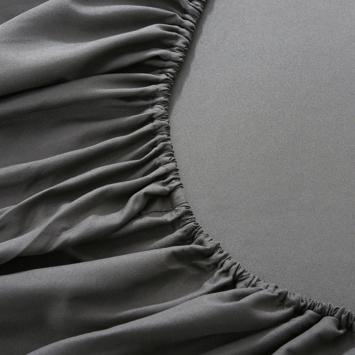LINENOVA 1200TC Ultra Soft Microfibre Bed Sheets King Single Dark Grey