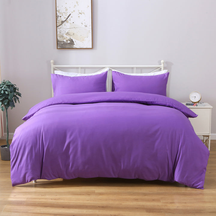 LINENOVA 1200TC Ultra Soft Microfibre Bed Quilt Cover Set Purple