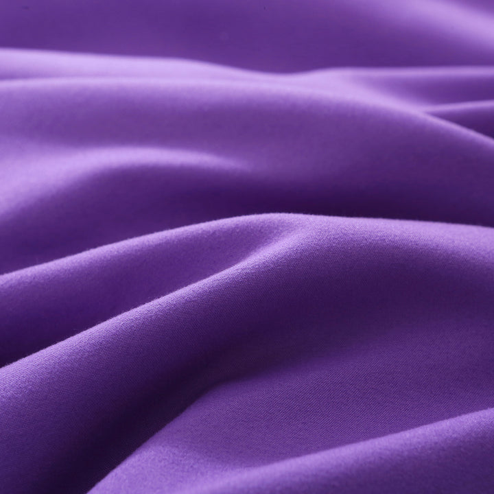 Microfibre Bed Quilt Cover with Button Purple