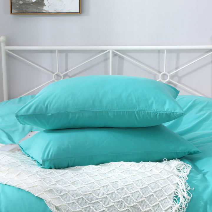 Pillowcases with Bed Quilt Cover Teal