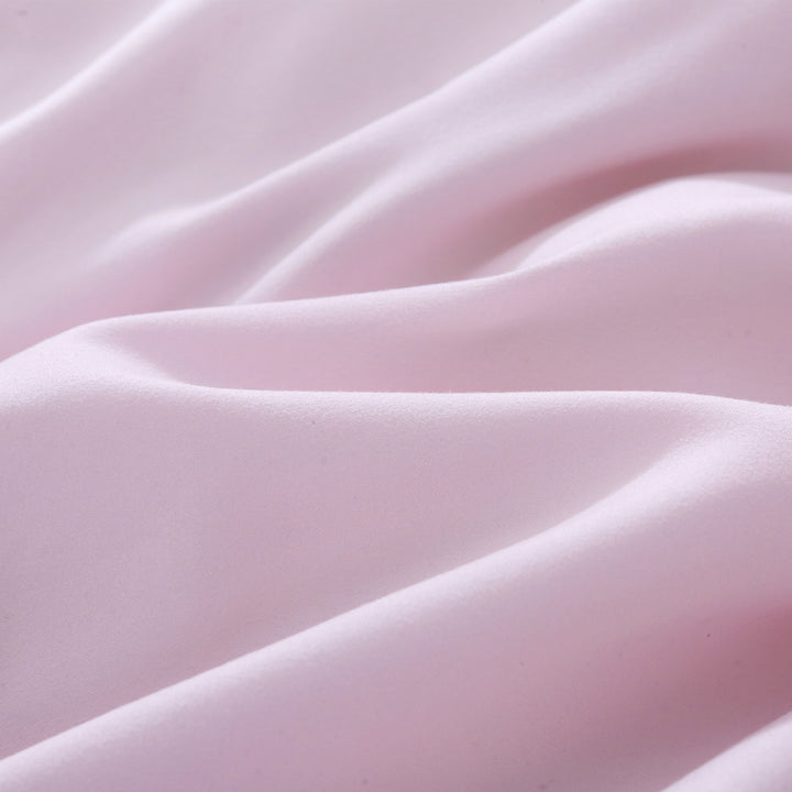 Microfibre Bed Quilt Cover Light Pink
