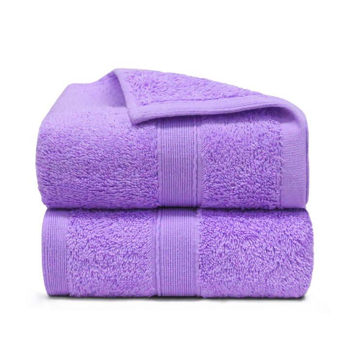 LINENOVA 550GSM Cotton Hand Towels Set 2Pcs Lavender