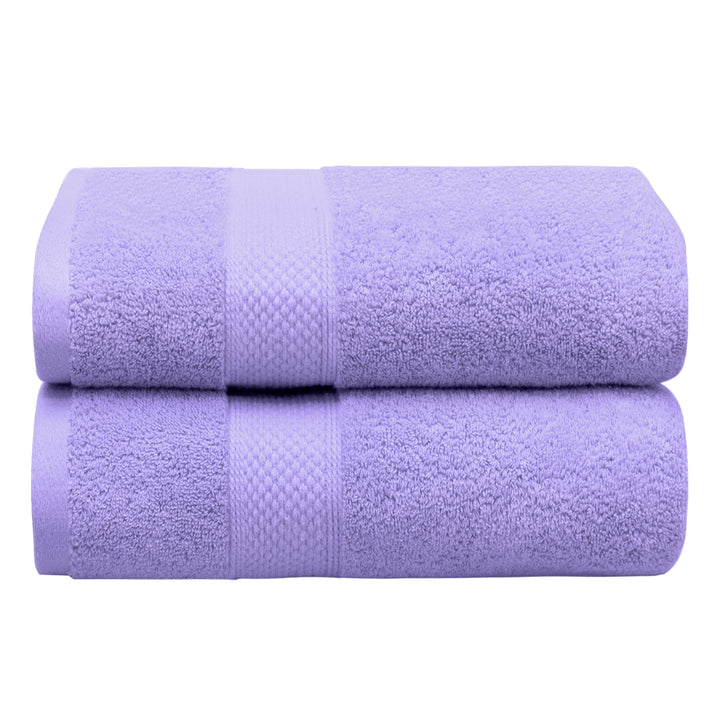 LINENOVA 650GSM Cotton Bath Sheet Set 2Pcs Lavender