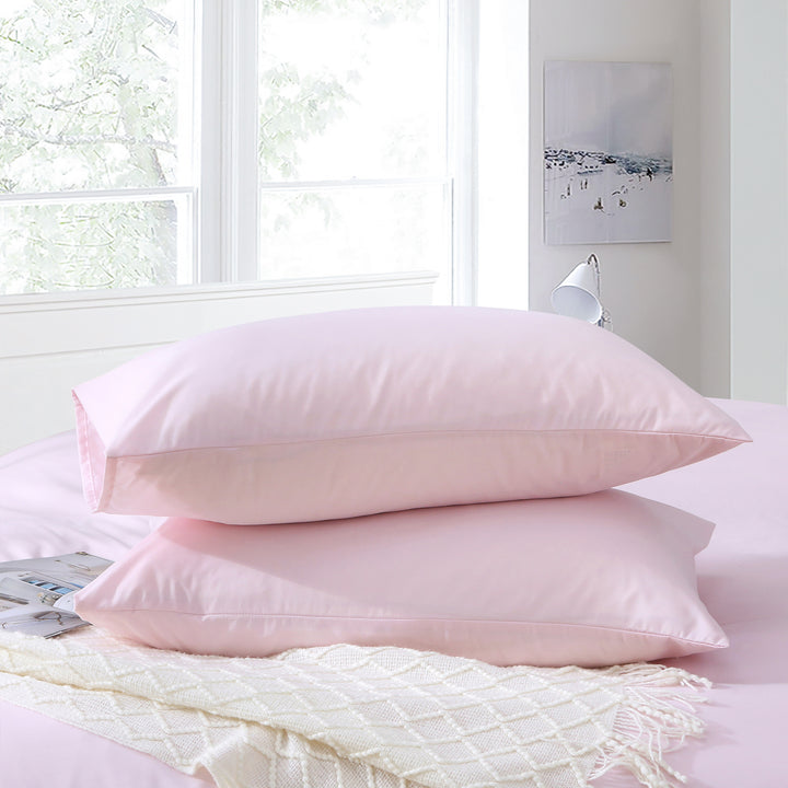 LINENOVA Microfibre Pillowcases Queen Light Pink