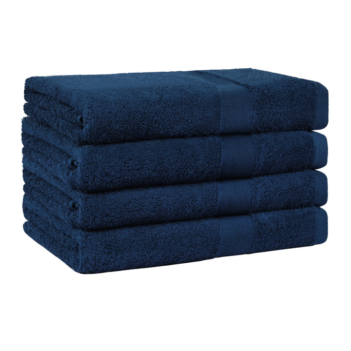 Linenova 550GSM Cotton bath Towel Set 4Pcs Navy