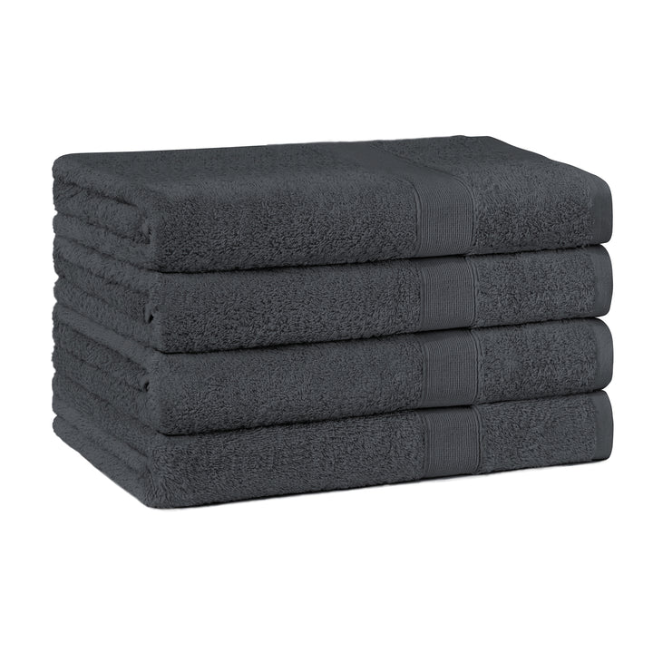 Linenova 550GSM Cotton bath Towel Set 4Pcs Charcoal