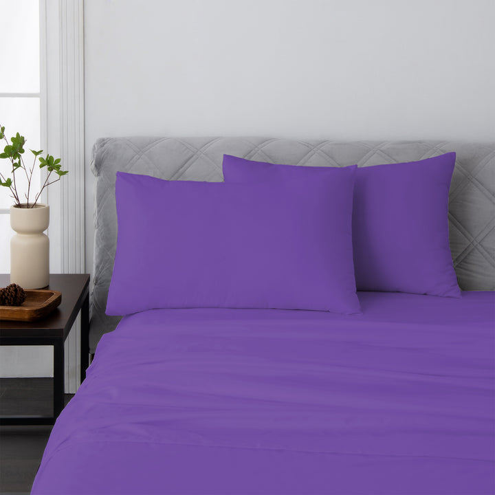 LINENOVA 1500TC Bamboo Blend Bed Sheet Set Single Purple