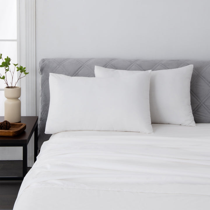 LINENOVA 1500TC Bamboo Blend Bed Sheet Set Single White