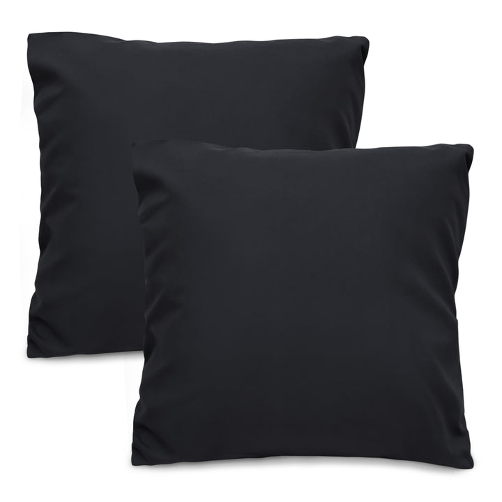 LINENOVA Microfibre Pillowcases European Black