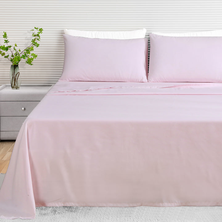 LINENOVA 1200TC Ultra Soft Microfibre Bed Sheets Single Light Pink
